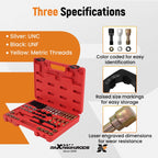 48Pc Tap Die Kit for Metric SAE Thread Repair Tools w/ Storage