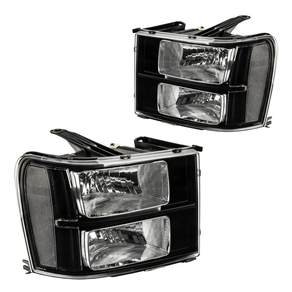 Headlight Assemblies for GMC Sierra 1500 & HD (2007–2014) Halogen