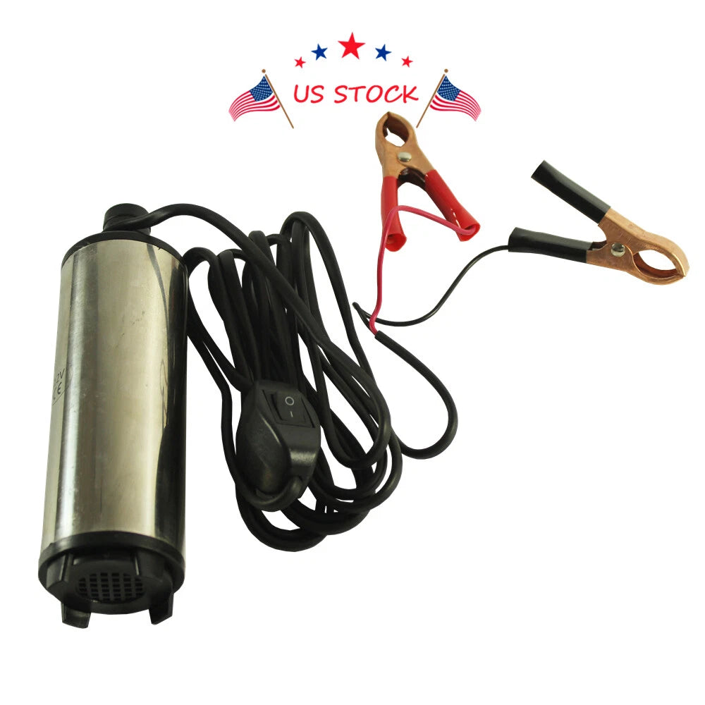 Electric DC 12V Submersible Transfer Pump for Diesel Water Oil (30L/MIN)