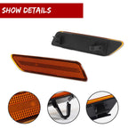 2X Amber Lens Front Side Marker Reflector Lights for Chrysler Sebring (2007–2010)