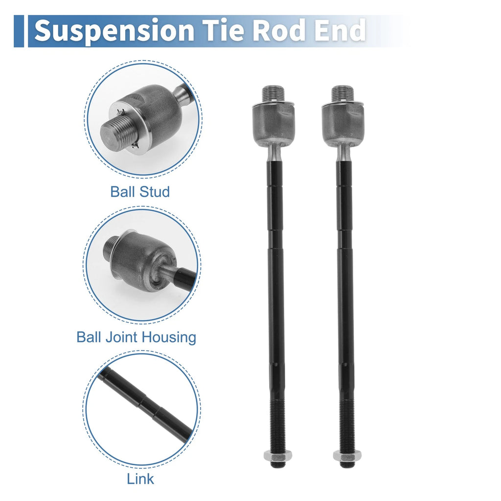 2X Front Inner Tie Rod End Links for Honda CR-V (2007–2008)