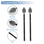 2X Front Inner Tie Rod End Links for Honda CR-V (2007–2008)