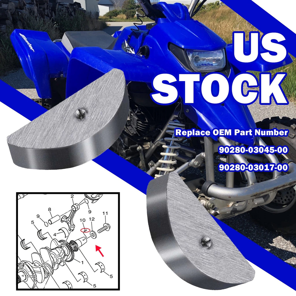 Set of 2 Crankshaft Flywheel Woodruff Keys for Yamaha WR400 WR450 (1999–2004)