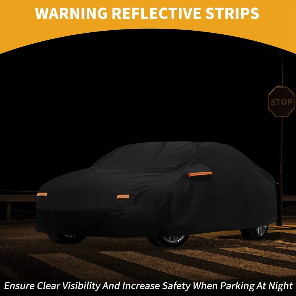 Car Cover Waterproof All Weather for BMW 3 Series Black 210D PU (2016 - 2024)