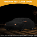 Car Cover Waterproof All Weather for BMW 3 Series Black 210D PU (2016 - 2024)