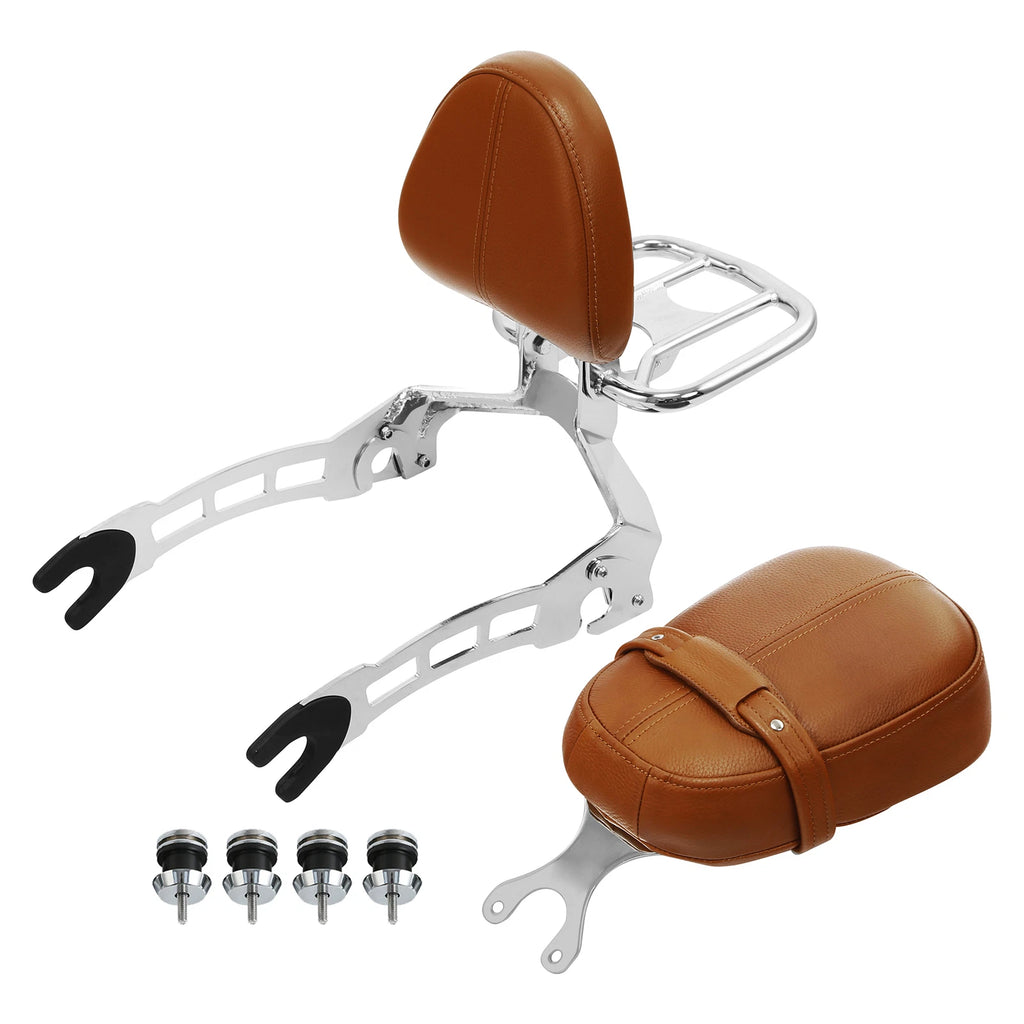 Passenger Sissy Bar Luggage Mount Kit & Pillion Seat for Indian Scout Sixty (2016–2024)