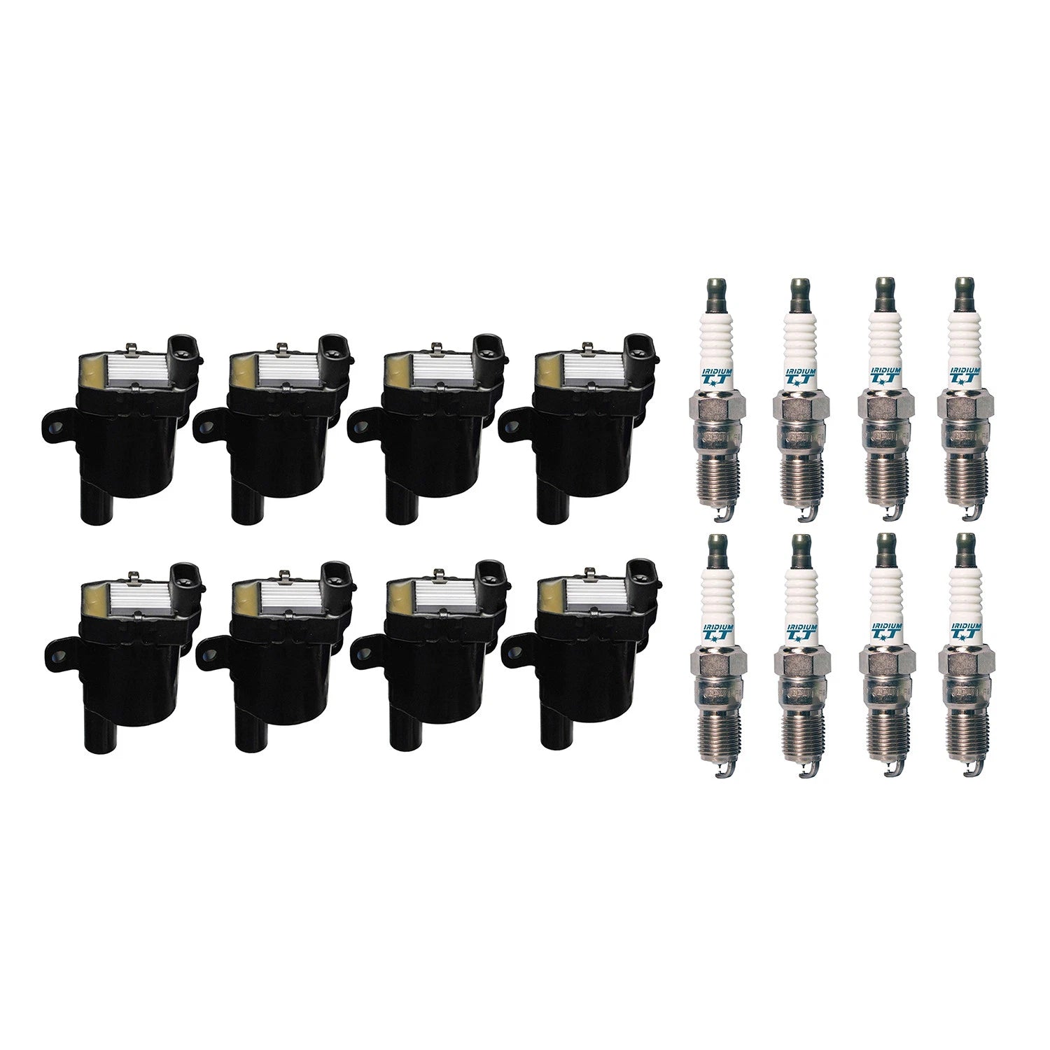 Denso 8 Ignition Coils & 8 Iridium Spark Plugs for Ascender Envoy XL (2002–2008)