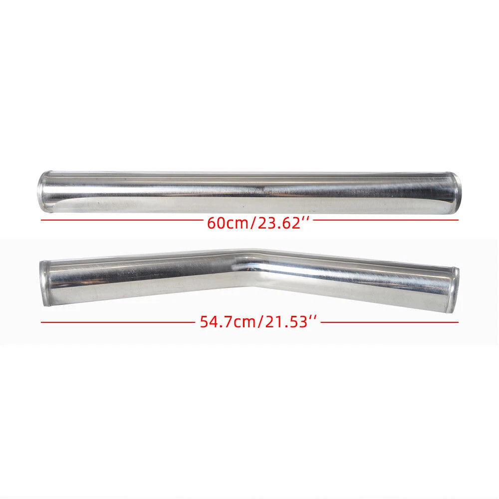 8Pcs 2.5" Universal Aluminum Turbo Intercooler Elbow Pipe Kit