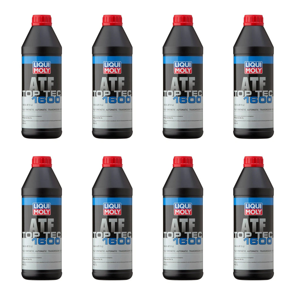 Set of 8 Liqui Moly Top Tec ATF 1600 Automatic Transmission Fluid (8L)