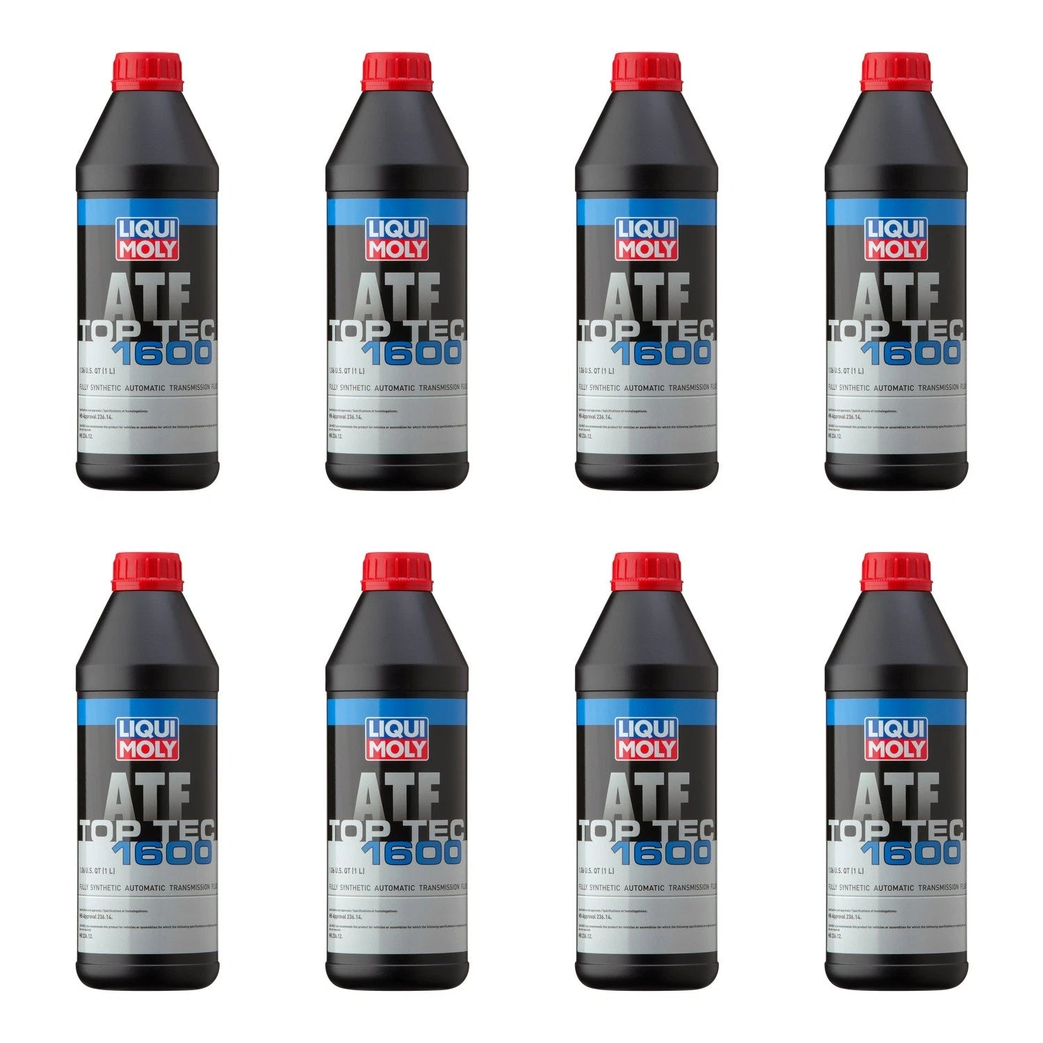 Set of 8 Liqui Moly Top Tec ATF 1600 Automatic Transmission Fluid (8L)