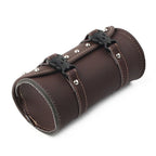 Mini Retro PU Leather Tool Bag for Motorcycle Handlebar Sissy Bar Saddlebag