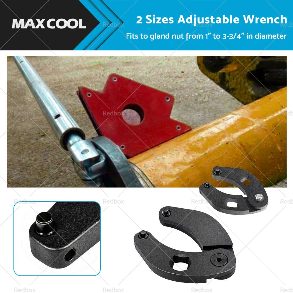 Adjustable Gland Nut Wrench Tool Set for Hydraulic Cylinder