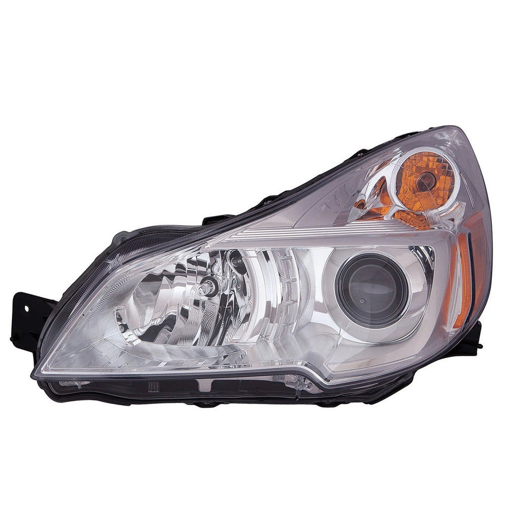 Replacement Driver Side Halogen Headlight Assembly w Chrome Bezel for
