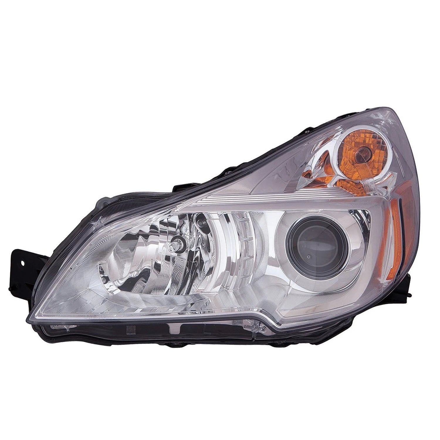 Replacement Driver Side Halogen Headlight Assembly w Chrome Bezel for