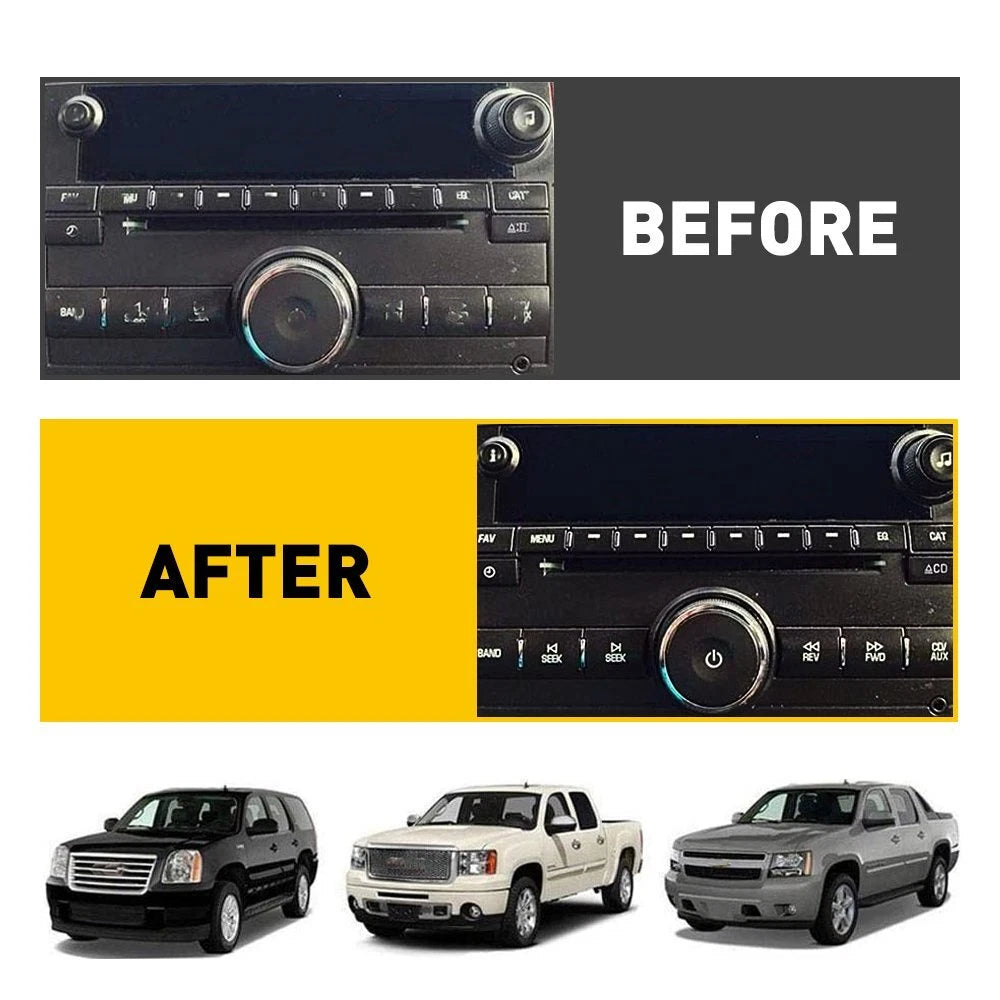 Rear Radio Volume Control Knob Decal for Buick Cadillac Chevy GMC