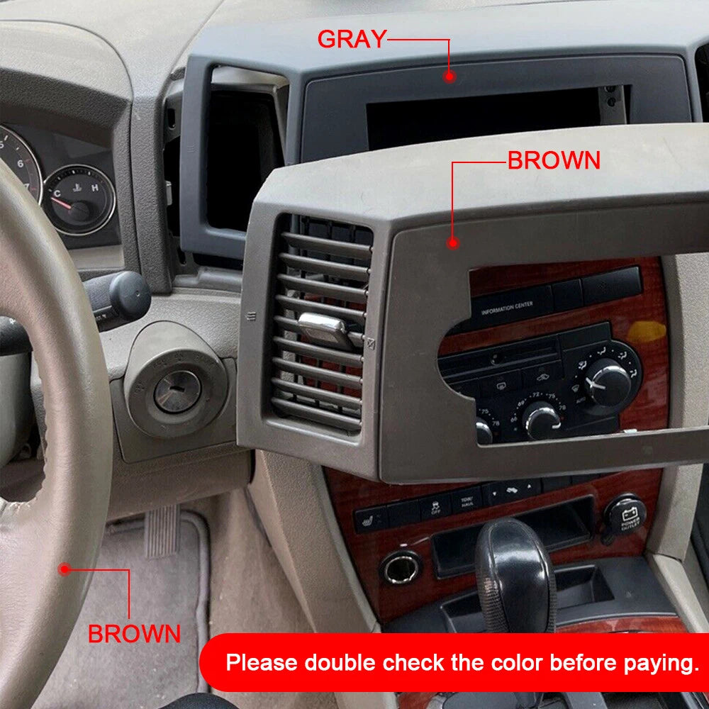 Navigation Radio Stereo Dash Bezel Vent Kit for Jeep Grand Cherokee (2005–2007)