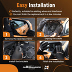 Passenger Side Heated Mirror Glass for Chevy Silverado Sierra