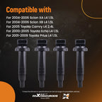 Set of 4 Ignition Coils for Toyota Prius C Yaris (2012–2016)