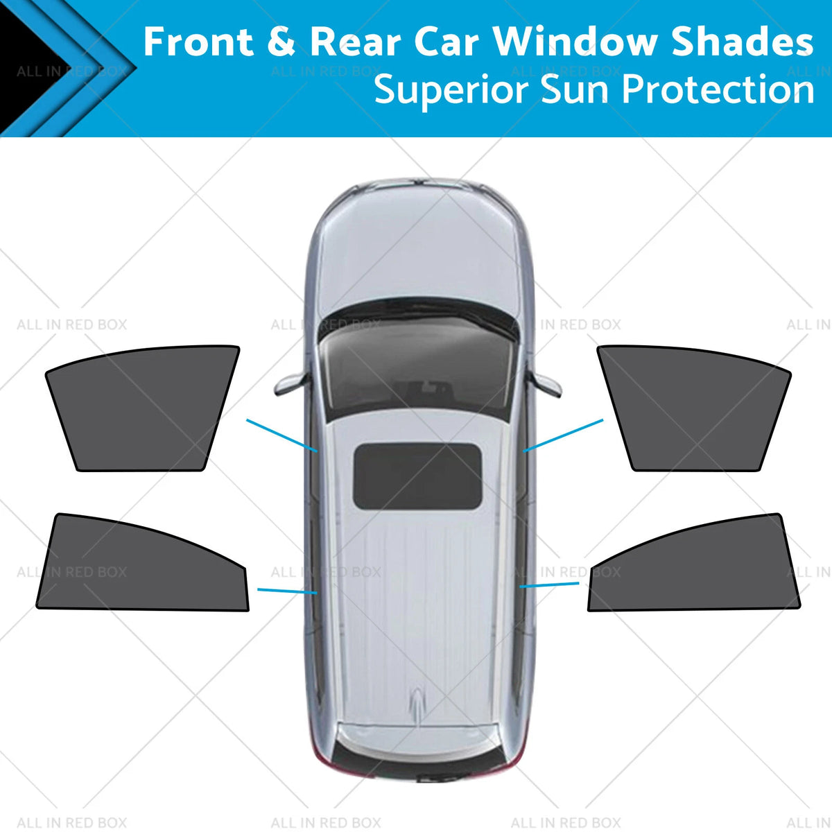 Set of 2 Front and Rear Window Shades for Mazda 6 Liftback (2007–2012)