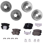 Brake Disc Rotors and Pads Kit for Hyundai Sonata (2006–2008)