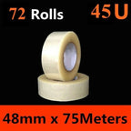 Set of 72 HD Packing Tape 48mm x 75M Clear Sticky Sealing Tapes
