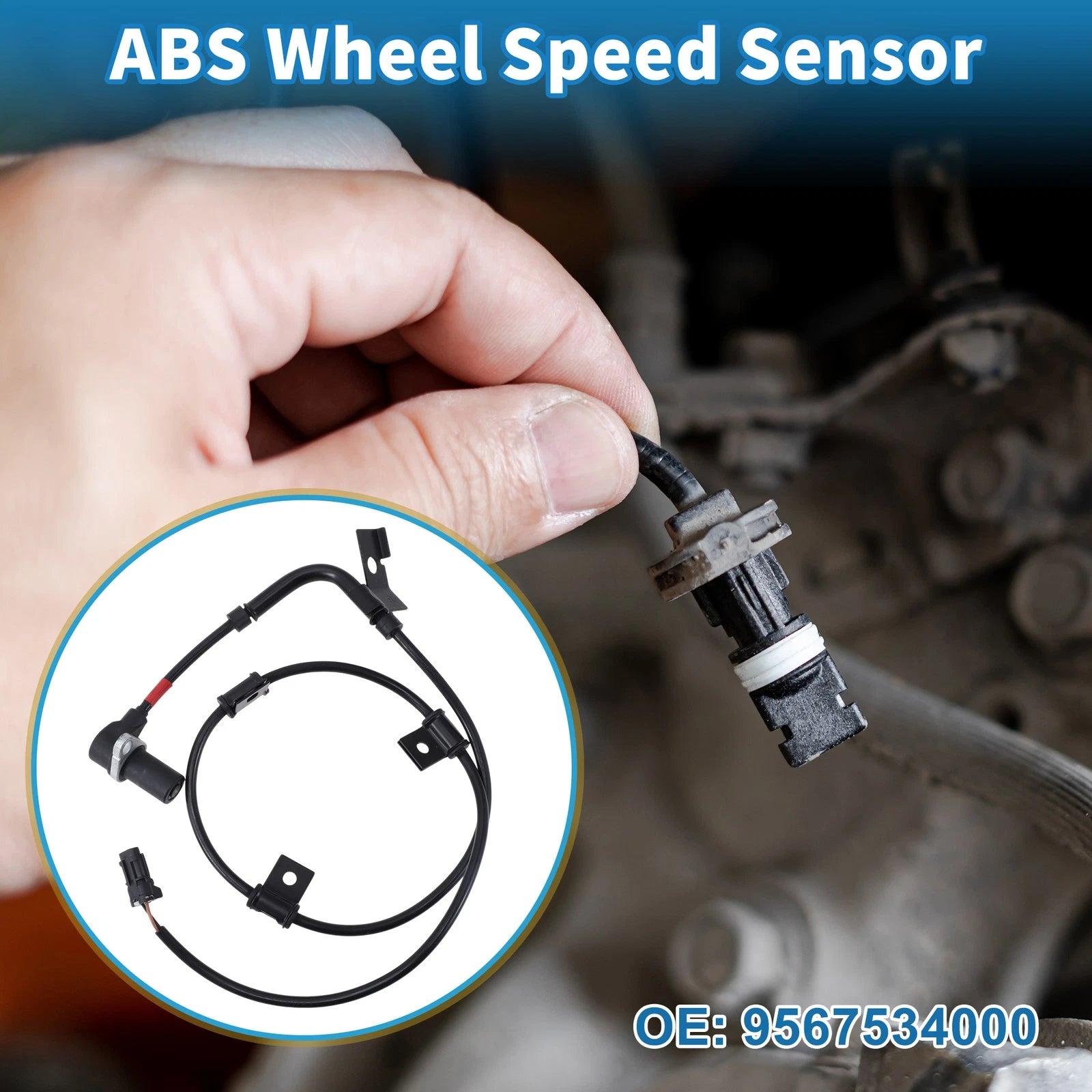 ABS Wheel Speed Sensor No. 9567534000 for Hyundai Sonata (1994–1995)
