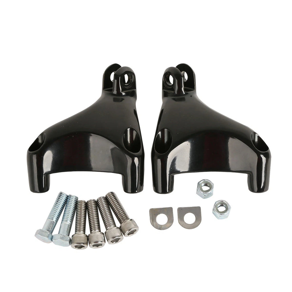 Black Passenger Foot Peg Mount for Harley Sportster XL 883 1200 (2004–2013)
