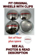 Stainless Hubcaps with Red Lettering for 1947–1953 Chevrolet 1/2T Pickup