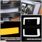 3D LED DRL Sequential Headlights for Chevrolet Silverado 1500 (2014–2015)
