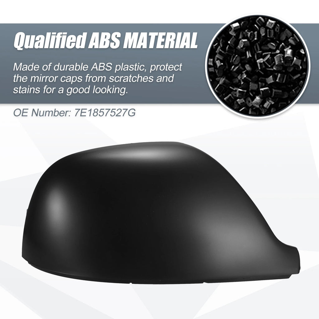 Right Side Mirror Cover Cap Matte Black for Volkswagen Transporter T5 T6 (2003–2019)