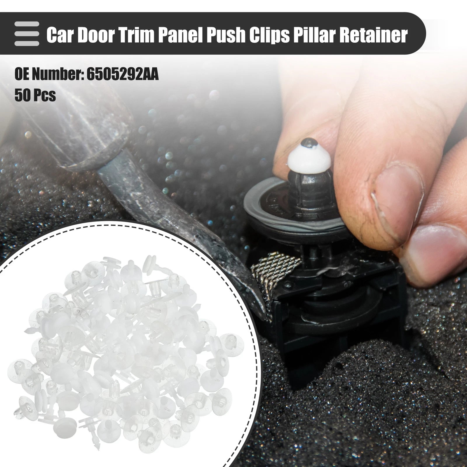 50 Pcs Door Trim Panel Push Clips for Dodge (No. 6505292AA)