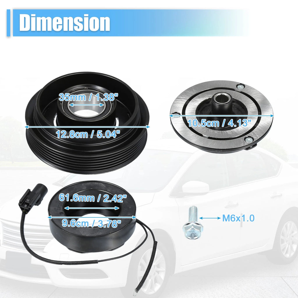 AC Compressor Clutch Set for Kia Forte (2010–2013) A/C Clutch Repair Assembly