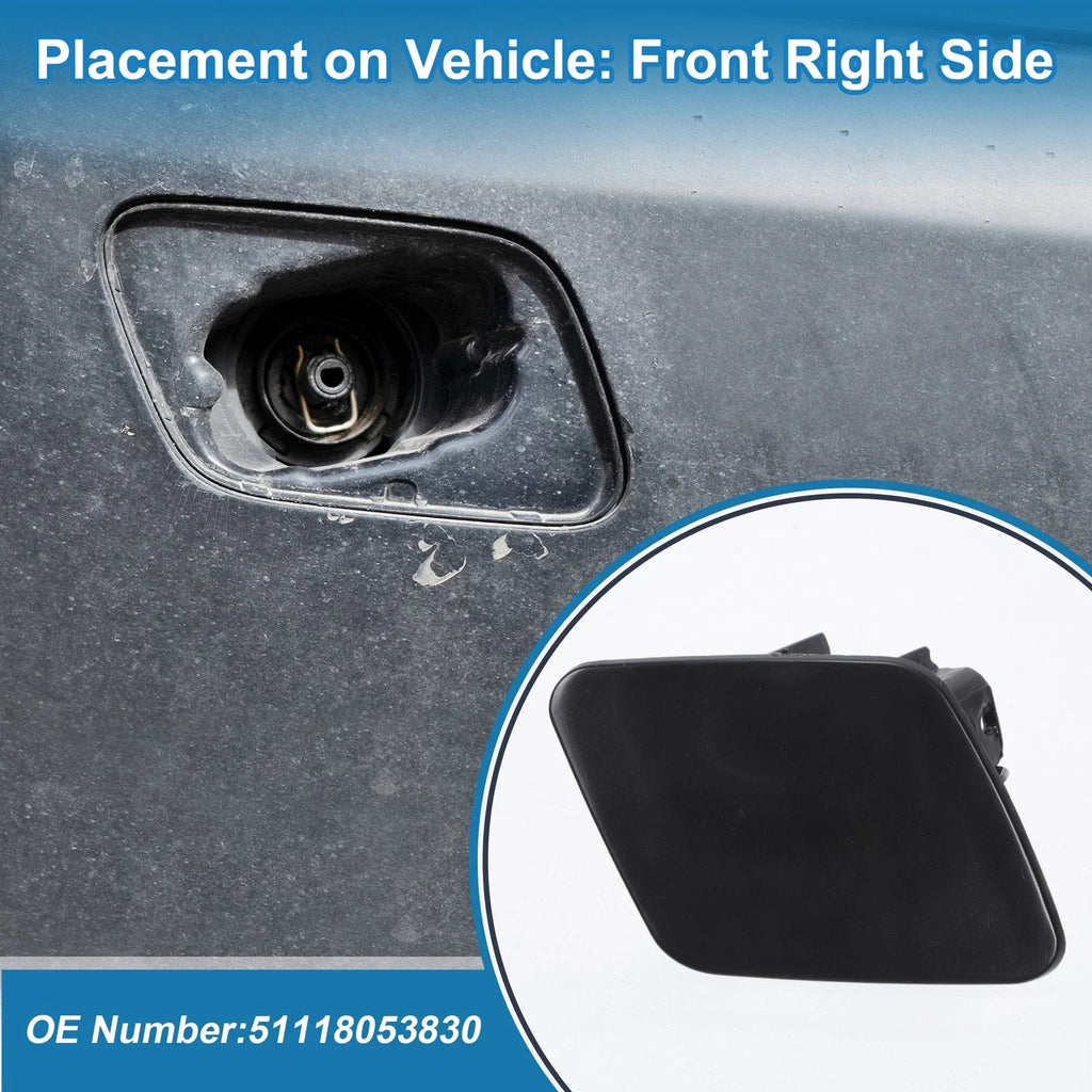 Front Right Side Bumper Headlight Washer Nozzle Cover Cap for BMW 1 Series