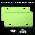 2-Pack Universal License Plate Frame for Green Silicone (-)