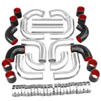 12PCS 2.5" Intercooler Piping Kit with T-Bolt Clamps & Silicone Couplers