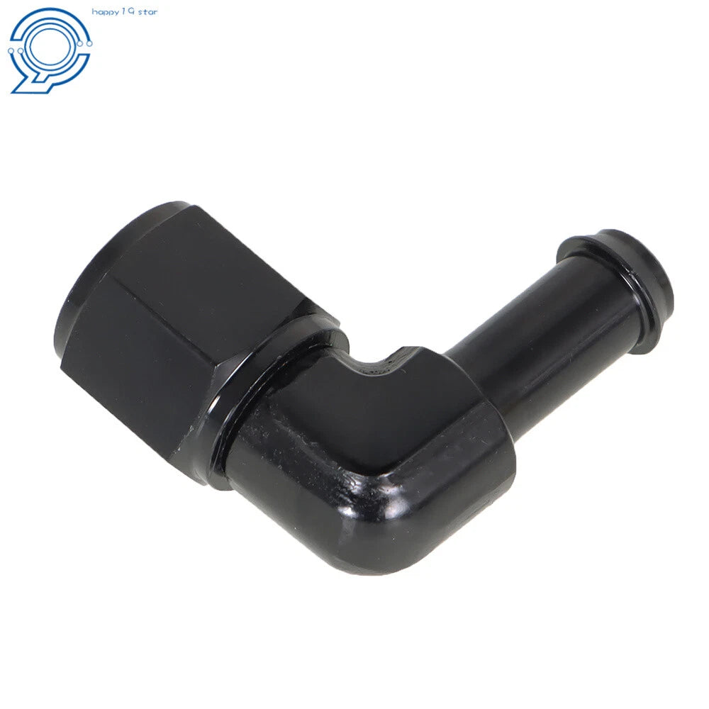 90 Degree AN6 Female to 3/8" Barb Hose Adapter for Universal Applications
