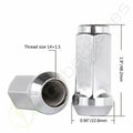 Set of 24 Chrome 1.9'' Tall Lug Nuts M14x1.5 for Chevrolet Silverado 1500 GMC Sierra (2000–2023)