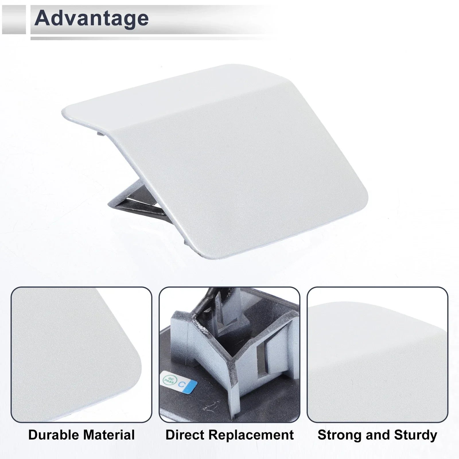 Front Right Side Bumper Headlight Washer Nozzle Cover Cap for BMW X5 White