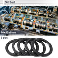 Set of 5 Oil Seal Rotary Shaft Seal for Various Models (70x90x8mm)