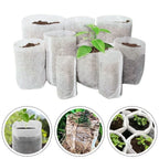 100 Pcs Non-woven Fabric Grow Bags for Nursery Pots