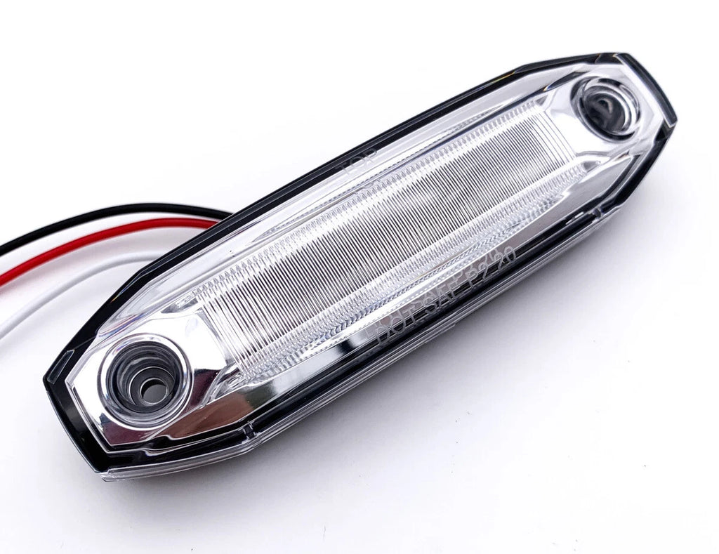 LED Marker Clearance Light w/ Blue Side Ditch for Red Clear Lens (5 Inch)