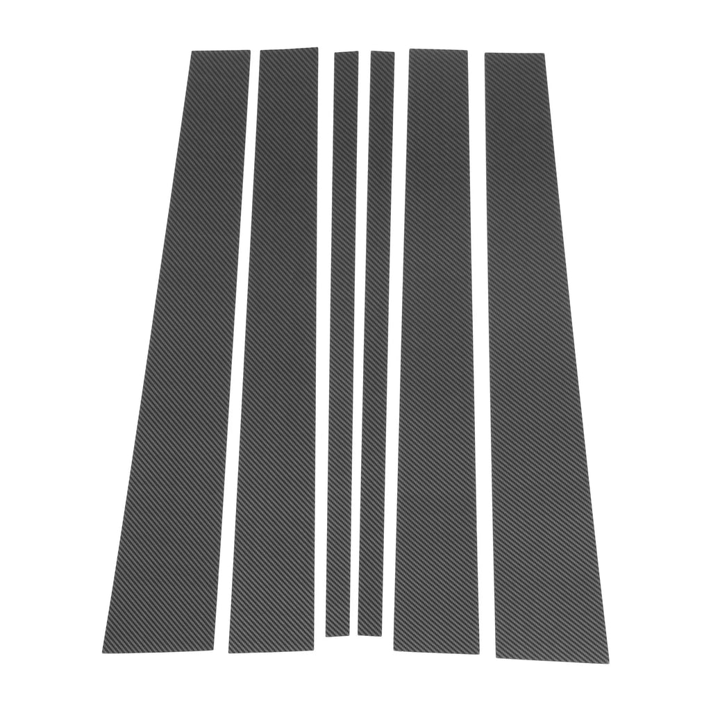 6 Pcs Door Pillar Window Trim for Ford Expedition (2018–2023) Carbon Fiber