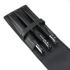 Pens Roller Storage Holder Leather Fountain Pen Case Pouch 3 Holes