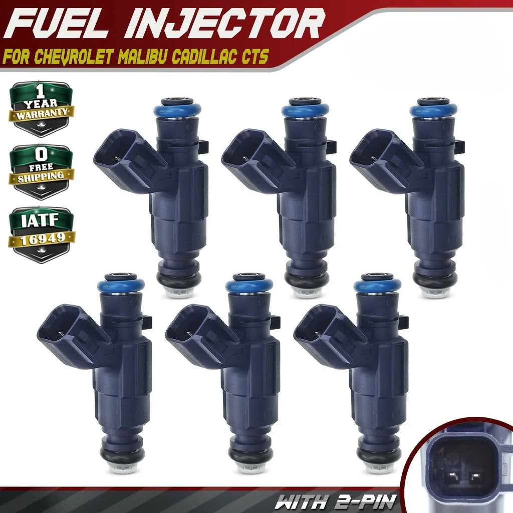 6x Fuel Injector for Malibu Equinox CTS SRX G8 (2005–2013)