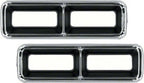Chrome Rear Tail Light Lamp Bezels Pair for 1968 Chevy Camaro