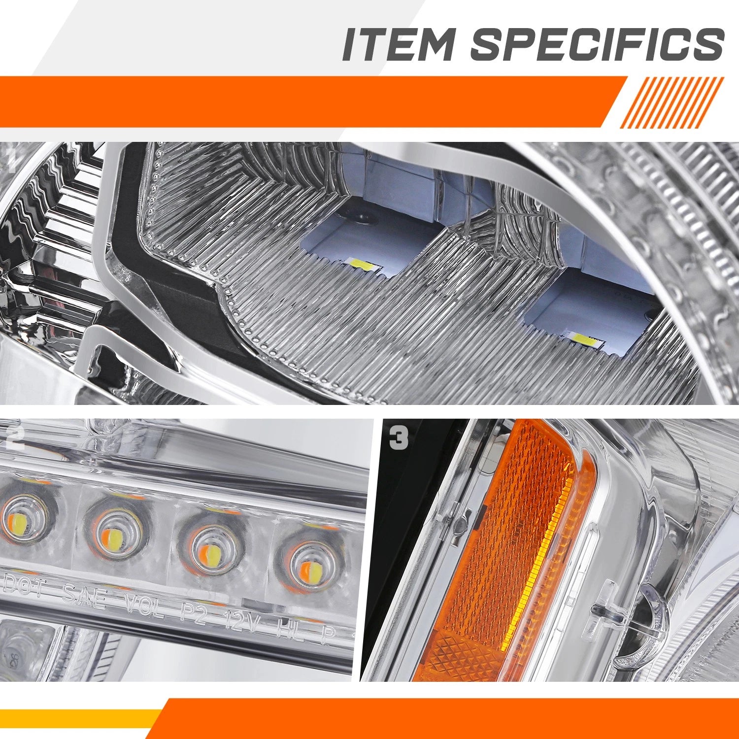 Set of 2 Clear Lens Fog Lights for Ford Escape (2007–2012)