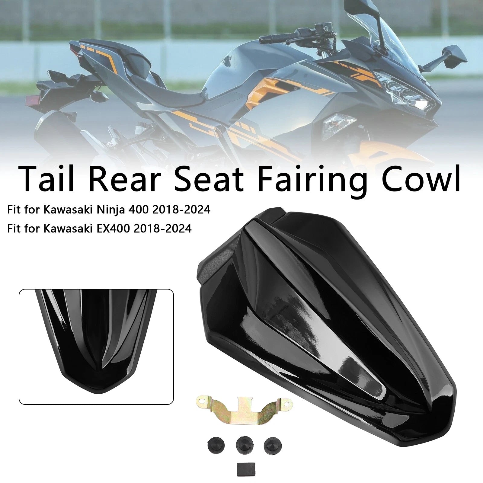 Racing Tail Rear Seat Fairing Cowl for Kawasaki Ninja 400 (2018–2024)