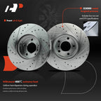 Front Drilled Brake Rotors & Ceramic Pads for BMW X3 X4 (2011–2017)