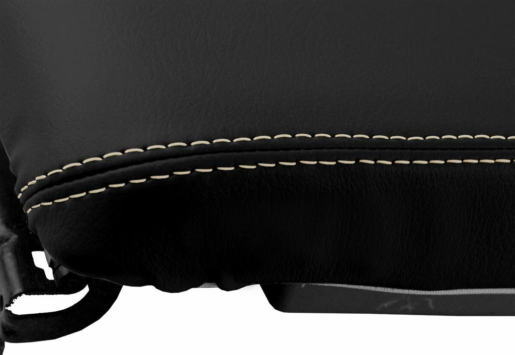 Leather Console Lid Armrest Cover for Dodge Avenger (2008–2014) Beige Stitch