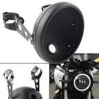 7" LED Headlight Shell w/ Bracket for Harley Motorcycle Matte Black